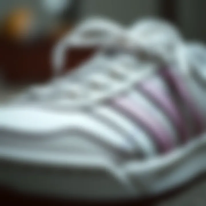 Craftsmanship of the Adidas Forum Close-up of Adidas Forum detailing and craftsmanship