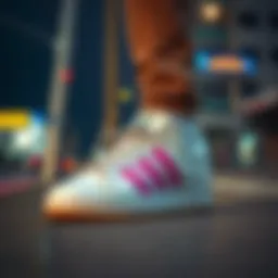 Adidas Forum sneaker in a stylish urban setting