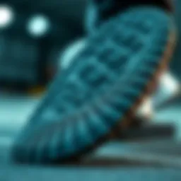 Close-up of Adidas rubber sole showcasing grip and texture