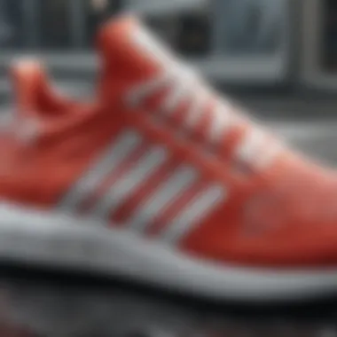 Close-up of the Adidas Swift Run sneaker detailing