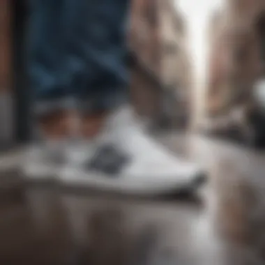 Adidas Swift Run sneakers in an urban setting