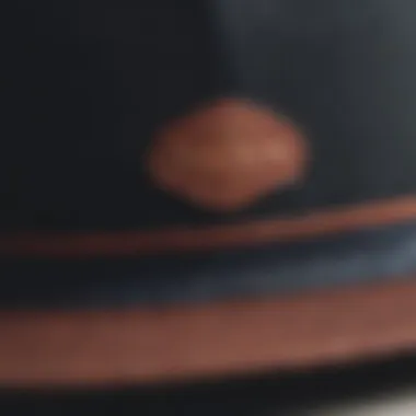 Close-up of the fabric detail of a Brixton hat