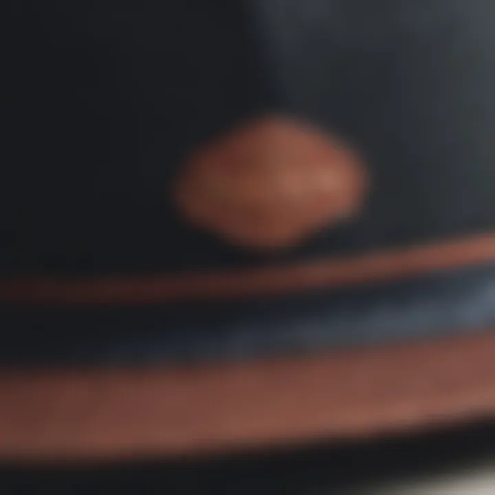 Close-up of the fabric detail of a Brixton hat