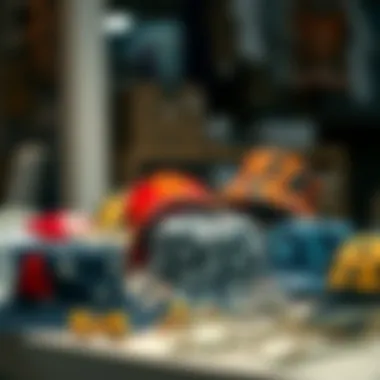 Various bucket hat designs displayed on a table