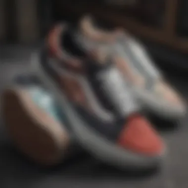 Close-up of Vans shoe features and details