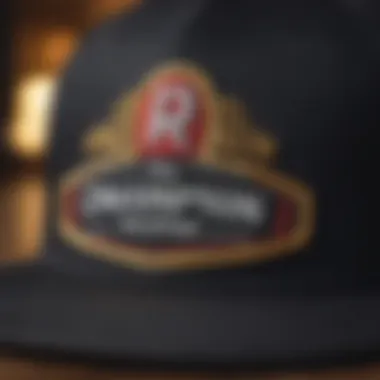 A close-up of a Champion twill hat showcasing its fabric and stitching details.