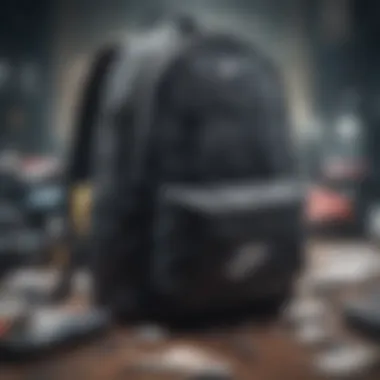 Detailed view of materials used in Nike backpacks