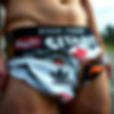 Collage of brands featuring stash pocket underwear