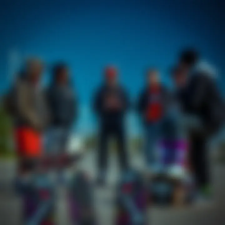 Collective Expression: Conversations on Style in Skateboarding Group of skateboarders discussing style and gear