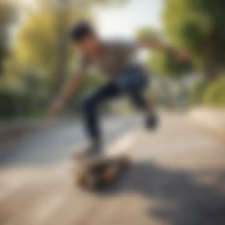 Skater overcoming challenges in the park