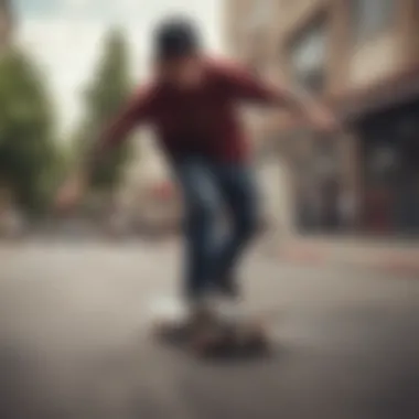 Skateboarding techniques being demonstrated