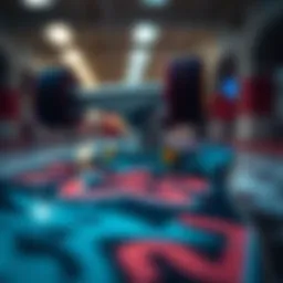 Detailed view of a mini logo skateboard showcasing its unique design elements.