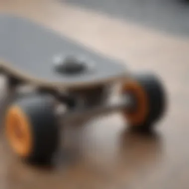 Close-up of skateboard components highlighting functionality