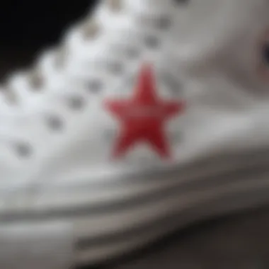 Close-up of the Converse Chuck Taylor All Star logo