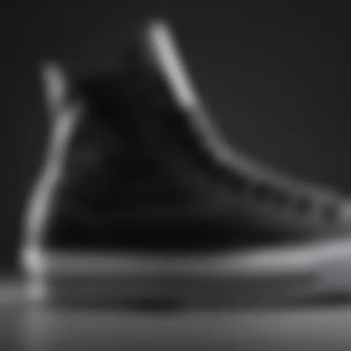 Side profile of the Converse Chuck Taylor All Star Lugged Black highlighting its sleek and modern silhouette.