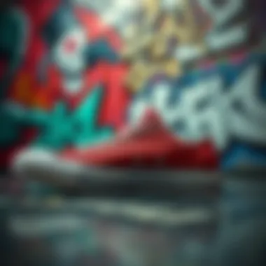 Cultural Icon in Graffiti Graffiti art featuring the Converse Chuck Taylor silhouette