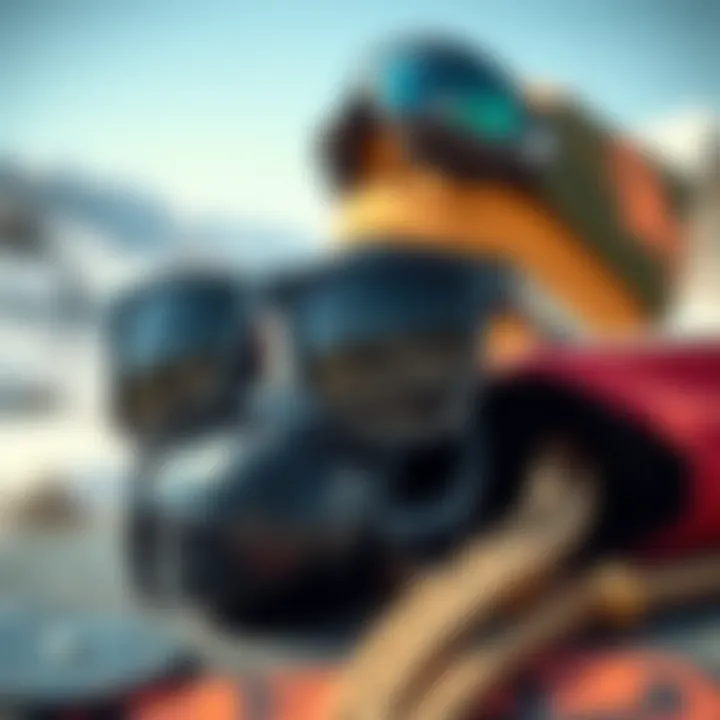 Gear Up: The Aesthetic Appeal of Dark Flatter Sunglasses Fashionable dark flatter sunglasses displayed with skateboard gear
