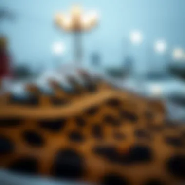 Close-up of the leopard print pattern on Vans Old Skool