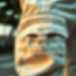 Detailed view of the fabric texture of Dickies white cargo pants