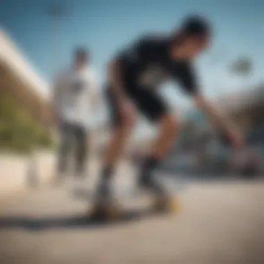 Skateboarders in Ethika Gear Skateboarding enthusiasts wearing Ethika gear during a session