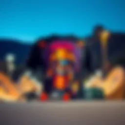 Vibrant graphic tee showcasing skateboard culture