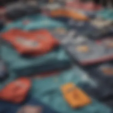 Collection of Budget-Friendly Skate Shirts A collection of budget-friendly shirts laid out creatively