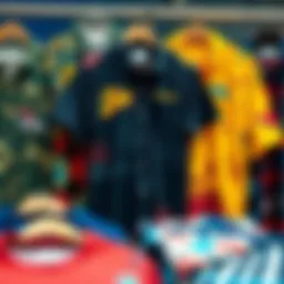 A range of vibrant board shirts showcasing various designs and patterns