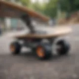 Detailed view of the Bob skateboard attachment showcasing its unique design