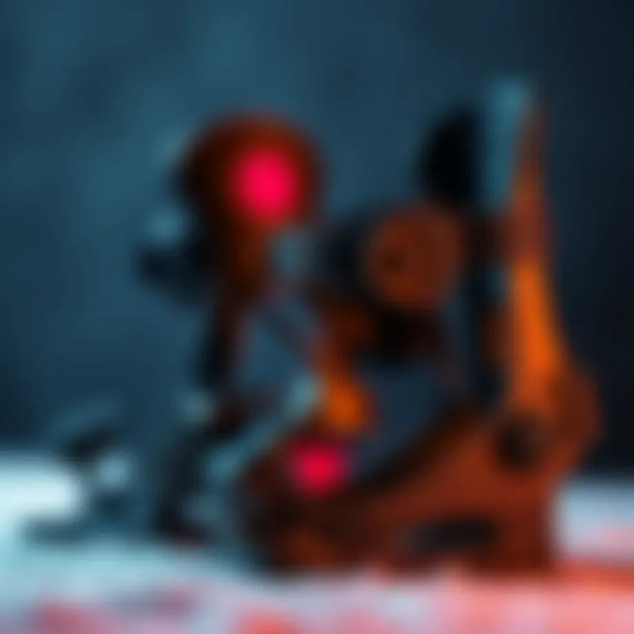 Close-up view of Burton bindings showcasing intricate design details