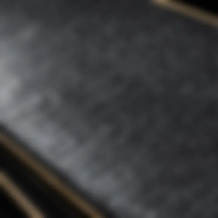 Close-up of carbon fibre texture on a skateboard deck