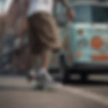 Distinctive Style in Skate Culture Skater showcasing unique tattoo vans