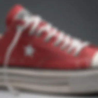 Close-up of the Converse Chuck Taylor All Star Platform Canvas Low Top detailing