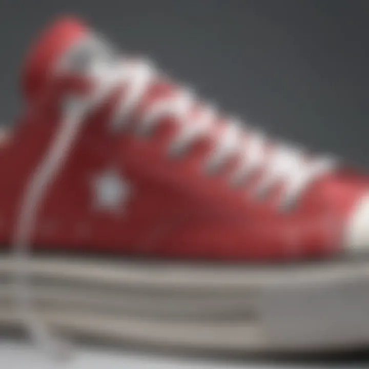 Close-up of the Converse Chuck Taylor All Star Platform Canvas Low Top detailing