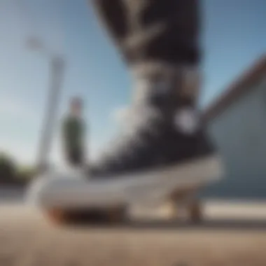 Skateboarder wearing Converse Chuck Taylor All Star Platform Canvas Low Top