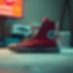 Classic design of Converse Chuck Taylor sneakers