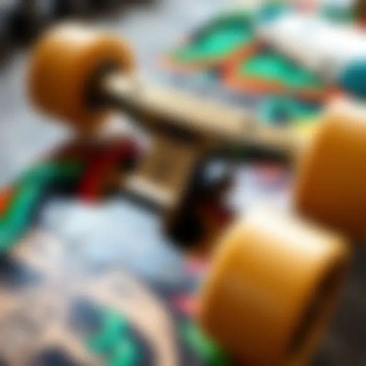 Close-up view of a Creature Skateboard showcasing its unique graphics and design details