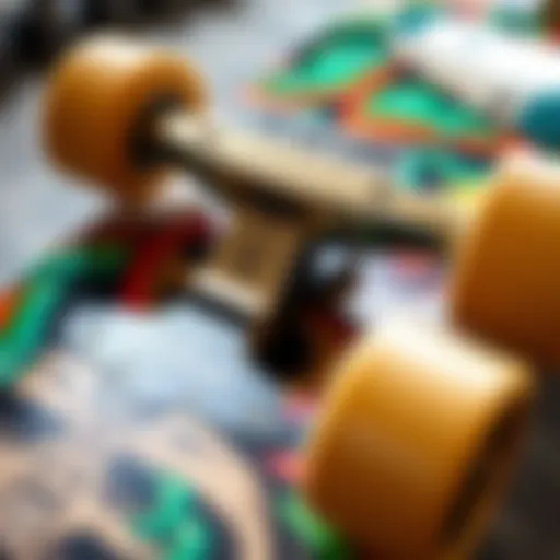 Creature Skateboard Design Elements Close-up view of a Creature Skateboard showcasing its unique graphics and design details