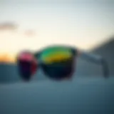 Close-up of double gradient sunglasses showcasing sleek design