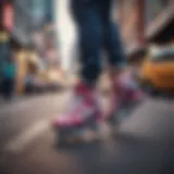 Dynamic individual showcasing Heelys on an urban street