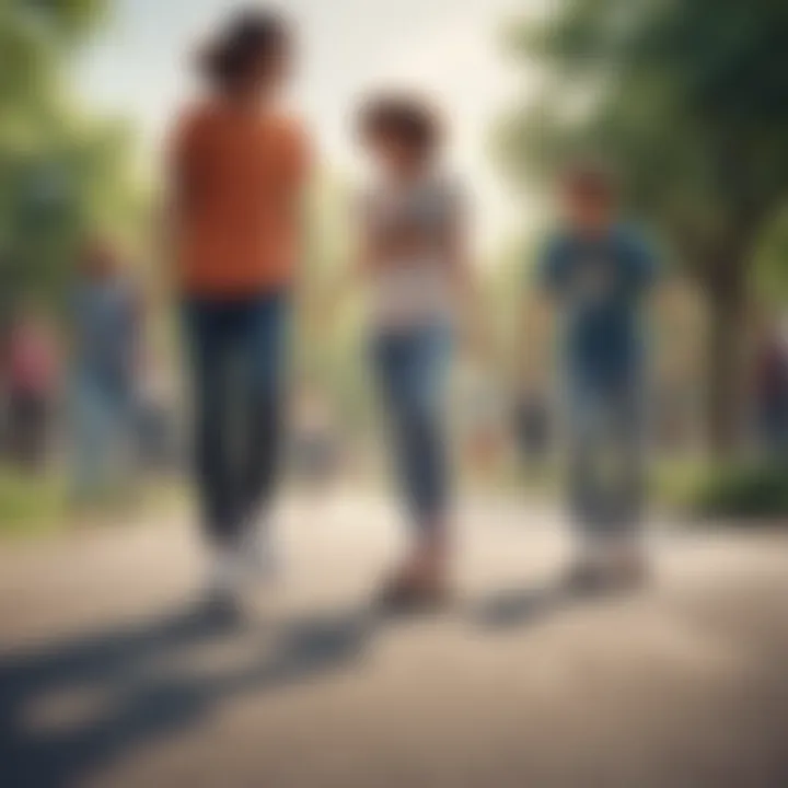 Group engaging in recreational Heelys activities in a park