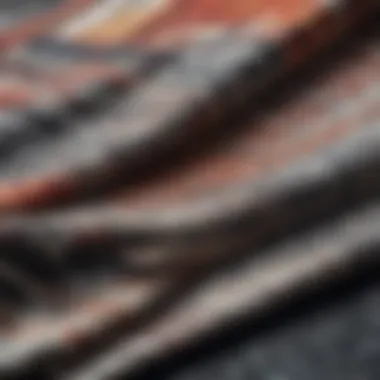 Close-up of fabric textures used in graphic tees