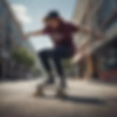 A skateboarder performing tricks while wearing Converse