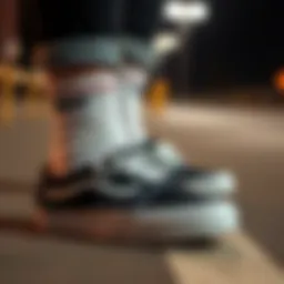Stylish no show socks paired with classic Vans sneakers