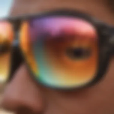 Close-up of Oakley Holbrook lens showcasing Prizm technology