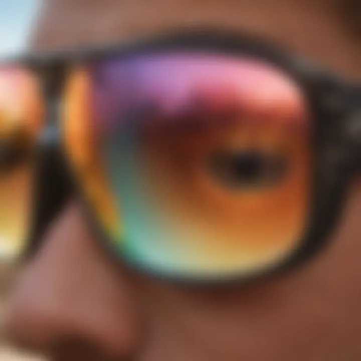 Close-up of Oakley Holbrook lens showcasing Prizm technology