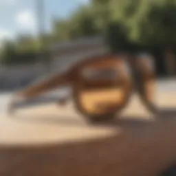 Stylish Oakley Holbrook sunglasses resting on a skateboard