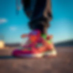 Colorful Fila shoes showcasing a vibrant rainbow design