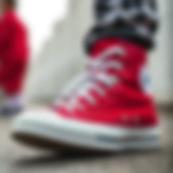 Notable Exploring Red and White High Top Converse: A Contemporary Icon