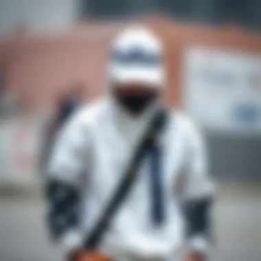 Cool White Sweatshirt with Streetwear Accessories Stylish cool white sweatshirt paired with streetwear accessories