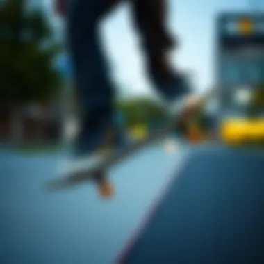 Skater performing a trick while wearing the all-black Busenitz shoes, highlighting performance in action